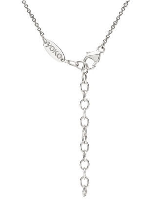 细节 - 点击放大 - YOKO LONDON - ‘Sleek’ Diamond Akoya Pearl 18K White Gold Necklace