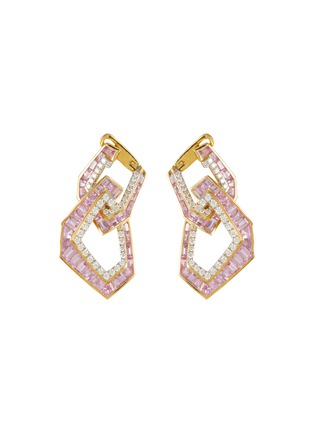 首图 - 点击放大 - KAVANT & SHARART - ‘Origami Link No.5’ Diamond Pink Sapphire 18K Gold Earrings