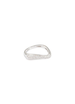 首图 - 点击放大 - KAVANT & SHARART - ‘Talay’ Micro Diamond Pavé 18K White Gold Wave Ring