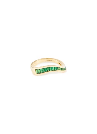 首图 - 点击放大 - KAVANT & SHARART - ‘Talay’ Baguette Cut Tsavorite 18K Gold Wave Ring