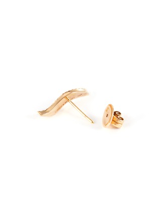 细节 - 点击放大 - KAVANT & SHARART - ‘Talay’ Diamond 18K Rose Gold Wave Stud Earrings