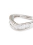 细节 - 点击放大 - KAVANT & SHARART - ‘Talay’ Baguette Cut Diamond 18K White Gold Wave Ring
