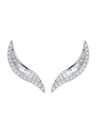 首图 - 点击放大 - KAVANT & SHARART - ‘Talay’ Diamond 18K White Gold Wave Stud Earrings