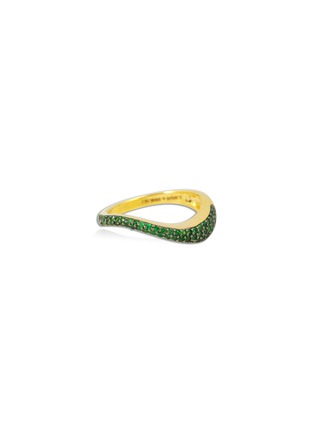首图 - 点击放大 - KAVANT & SHARART - ‘Talay’ Micro Tsavorite Pavé 18K Gold Wave Ring