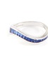 细节 - 点击放大 - KAVANT & SHARART - ‘Talay’ Baguette Cut Sapphire 18K White Gold Wave Ring