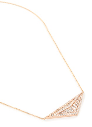 细节 - 点击放大 - KAVANT & SHARART - ‘Origami’ Diamond 18K Rose Gold Necklace