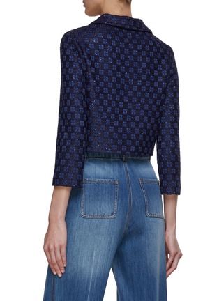背面 - 点击放大 - ST. JOHN - Sequined Tweed Double Breasted Jacket