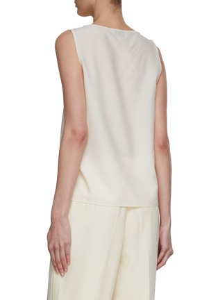 背面 - 点击放大 - ST. JOHN - Sleeveless Scoop Neck Silk Blend Top