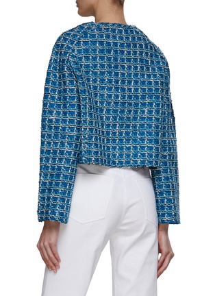 背面 - 点击放大 - ST. JOHN - Chequered Tweed Round Neck Jacket