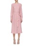 首图 - 点击放大 - ST. JOHN - Tied Waist All Over Print Silk Blend Dress