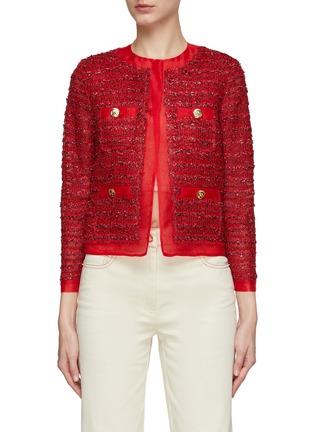 首图 - 点击放大 - ST. JOHN - CREWNECK LONG SLEEVE BUTTON EMBELLISHED CHASSEUR JACKET