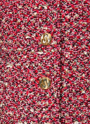 - ST. JOHN - COLLARLESS BUTTON FRONT TWEED JACKET