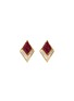 首图 - 点击放大 - KAVANT & SHARART - ‘GeoArt’ Diamond Ruby 18K Gold Rhombus Stud Earrings