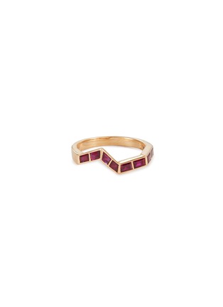 首图 - 点击放大 - KAVANT & SHARART - ‘Origami Ziggy’ Ruby 18K Gold Step Ring