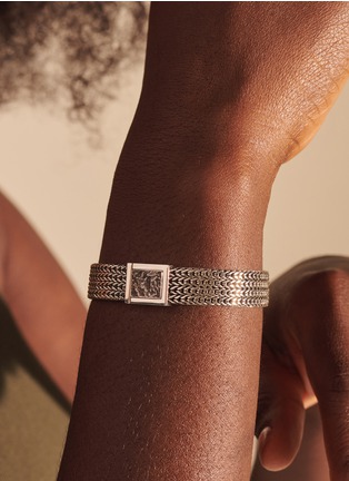 细节 - 点击放大 - JOHN HARDY - ‘CLASSIC CHAIN’ STERLING SILVER DOUBLE ROW CHAIN BRACELET