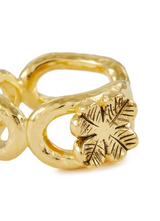 细节 - 点击放大 - AURÉLIE BIDERMANN - SELMA 花卉造型镀金黄铜戒指