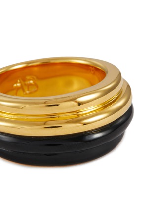 细节 - 点击放大 - AURÉLIE BIDERMANN - LAYLA 四层造型搪瓷点缀镀金黄铜戒指