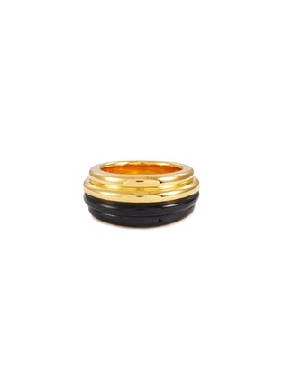 首图 - 点击放大 - AURÉLIE BIDERMANN - LAYLA 四层造型搪瓷点缀镀金黄铜戒指