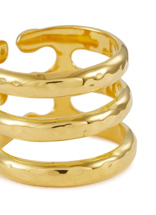 细节 - 点击放大 - AURÉLIE BIDERMANN - ESTEBAN 三层设计镀金黄铜开口戒指