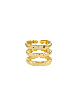 首图 - 点击放大 - AURÉLIE BIDERMANN - ESTEBAN 三层设计镀金黄铜开口戒指