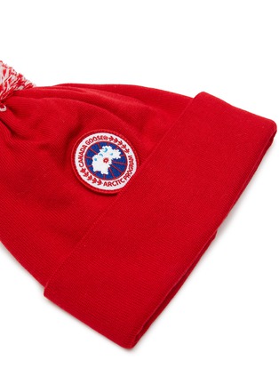 细节 - 点击放大 - CANADA GOOSE - 幼儿儿童款 LOGO 徽标羊毛针织帽