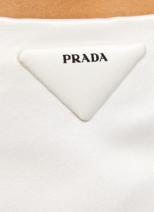  - PRADA - 真丝缎面 LOGO 半身裙