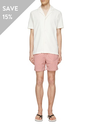 首图 - 点击放大 - LANE CRAWFORD - ORLEBAR BROWN TWIN SET<br>TOWELLING SHORT-SLEEVED SHIRT & GEOMETRIC JACQUARD SHORTS