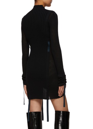 背面 - 点击放大 - DION LEE - 穿孔缩褶抽绳针织连衣裙