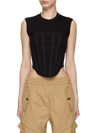 首图 - 点击放大 - DION LEE - 罗纹针织切割胸衣式上衣
