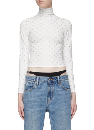 首图 - 点击放大 - ALEXANDERWANG - 仿水晶缀饰高领上衣