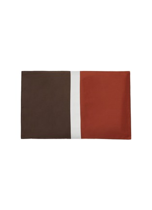 首图 –点击放大 - FRETTE - BOLD 拼色纯棉靠垫套 — 棕色及红色