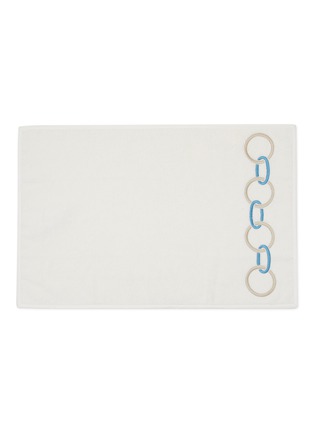 首图 –点击放大 - FRETTE - LINKS 链条刺绣纯棉毛巾 — 白色灰色和蓝色