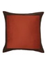 首图 –点击放大 - FRETTE - 方形拼色纯棉枕套 — 棕色和日落红色