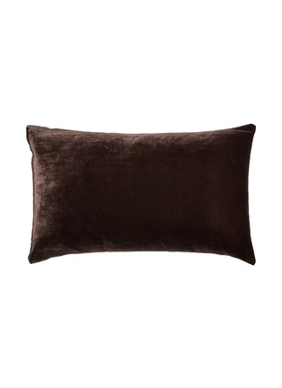 首图 –点击放大 - ONCE MILANO - Velvet and Linen Cushion — Brown/Brown
