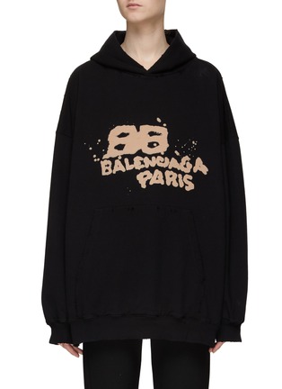 首图 - 点击放大 - BALENCIAGA - LOGO 纯棉连帽卫衣