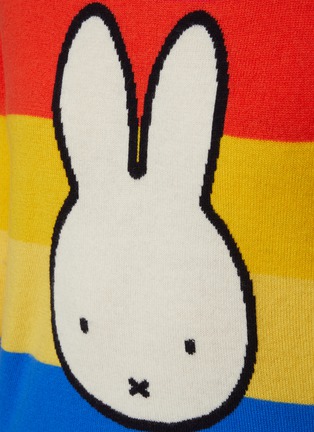  - CHINTI & PARKER - 米菲兔图案彩虹拼色羊毛混羊绒针织衫
