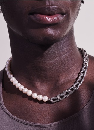 细节 - 点击放大 - JOHN HARDY - ‘ASLI CLASSIC CHAIN’ FRESHWATER PEARL STERLING SILVER CHAIN NECKLACE