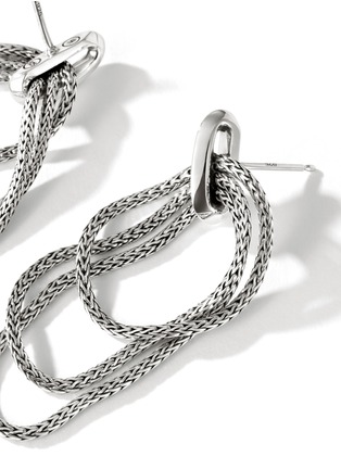 细节 - 点击放大 - JOHN HARDY - ‘Classic Chain’ Silver Multi Chain Hoop Earrings