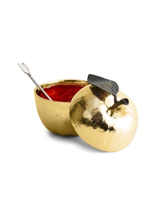 细节 –点击放大 - MICHAEL ARAM - 苹果造型金属调味罐 - 金色