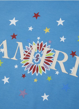 细节 - 点击放大 - AMIRI - 儿童款星星 LOGO 印花短袖 T 恤