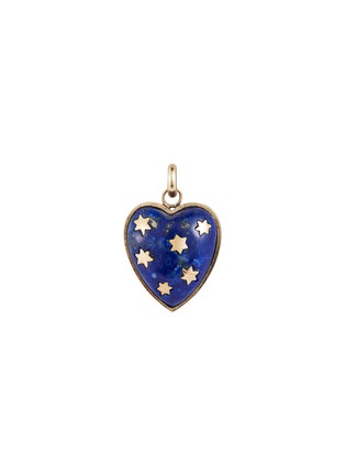 首图 - 点击放大 - STORROW JEWELRY - ‘ALANA’ LAPIS LAZULI 14K YELLOW GOLD HEART CHARM