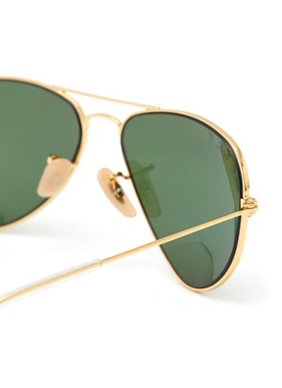 细节 - 点击放大 - RAY-BAN - ‘Junior Aviator’ Metal Frame Green Lens Kids Aviator Sunglasses