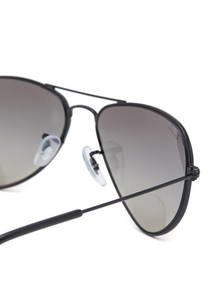 细节 - 点击放大 - RAY-BAN - ‘Junior Aviator’ Metal Frame Grey Lens Kids Aviator Sunglasses