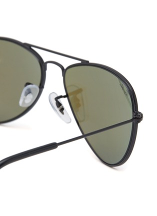 细节 - 点击放大 - RAY-BAN - ‘Junior Aviator’ Metal Frame Blue Lens Kids Aviator Sunglasses