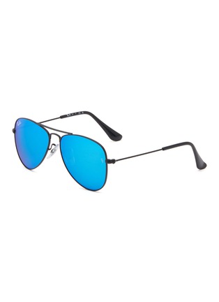 首图 - 点击放大 - RAY-BAN - ‘Junior Aviator’ Metal Frame Blue Lens Kids Aviator Sunglasses