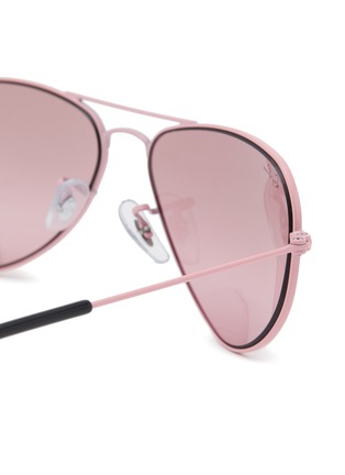 细节 - 点击放大 - RAY-BAN - ‘Junior Aviator’ Metal Frame Pink Lens Kids Aviator Sunglasses