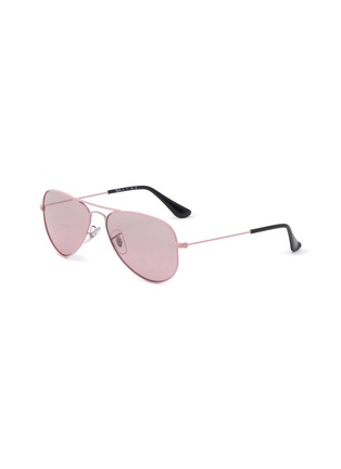 首图 - 点击放大 - RAY-BAN - ‘Junior Aviator’ Metal Frame Pink Lens Kids Aviator Sunglasses