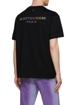 背面 - 点击放大 - WOOYOUNGMI - LOGO 拼贴纯棉短袖 T 恤