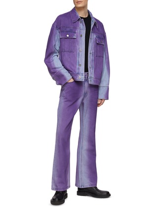 模特儿示范图 - 点击放大 - WOOYOUNGMI - LOGO 拼贴纯棉短袖 T 恤