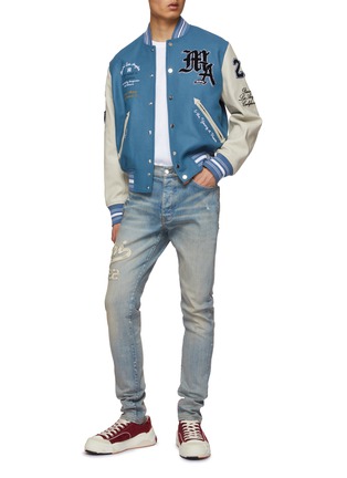 模特儿示范图 - 点击放大 - AMIRI - 拼贴飞行员夹克